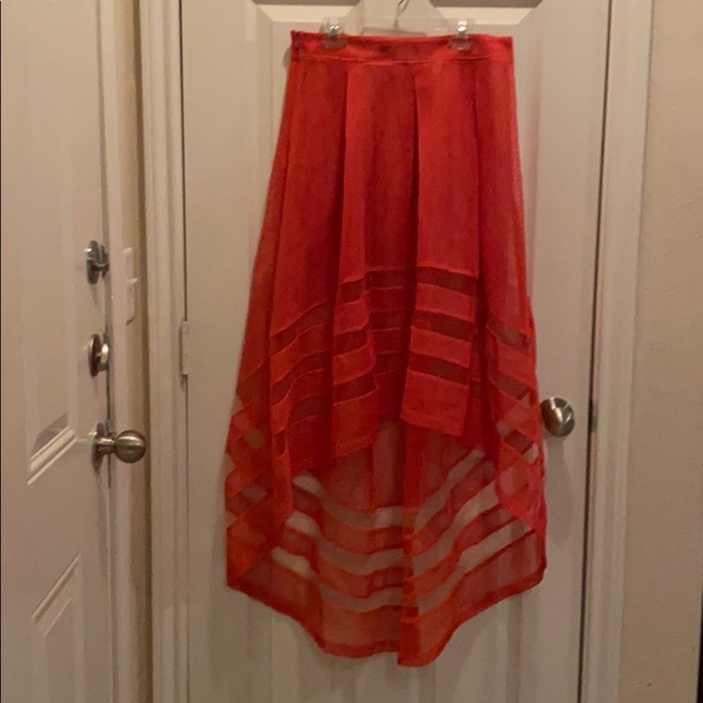 tangerine Hi/low skirt 210
